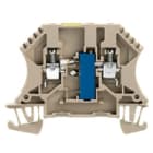 WEIDMULLER - Morsettiera portacomponenti a vite, Beige scuro, 4 mm², 250 V, 2 collegamenti, 1 piano, TS 35, V-0, Wemid, WDUL 4/500K.