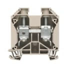 WEIDMULLER - Morsettiera passante a vite, Beige scuro, 35 mm², 125 A, 1000 V, 2 collegamenti, TS 35, V-0, Wemid, 130 °, WDU 35/ZA. 1028800000