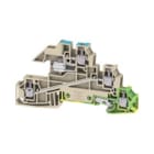 WEIDMULLER - Morsetto da installazione multi piano, collegamento a vite, beige scuro, 2.5 mm², 24 A, 400 V, numero di collegamenti: 5, numero di piani: 3, TS 35, WDL 2.5/S/NT/L/PE.