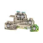 WEIDMULLER - Morsetto da installazione multi piano, collegamento a vite, beige scuro, 2.5 mm², 24 A, 400 V, numero di collegamenti: 5, numero di piani: 3, TS 35, WDL 2.5/S/N/L/PE.