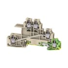 WEIDMULLER - Morsetto da installazione multi piano, collegamento a vite, beige scuro, 2.5 mm², 24 A, 400 V, numero di collegamenti: 5, numero di piani: 3, TS 35, WDL 2.5/S/L/L/PE.