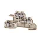 WEIDMULLER - Morsetto da installazione multi piano, collegamento a vite, beige scuro, 2.5 mm², 24 A, 400 V, numero di collegamenti: 4, numero di piani: 2, TS 35, WDL 2.5/S/L/L.
