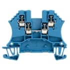 WEIDMULLER - Morsettiera passante a vite blu 1.5 mm² 17.5 A 800 V 4 collegamenti 1 piano TS 35 V-0 Wemid 130 °C WDU 1.5/ZZ BL