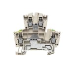 WEIDMULLER - Morsetto componibile a più piani, collegamento a vite, beige scuro, 2.5 mm², 400 V, numero di collegamenti: 4, numero di piani: 2, TS 35, V-0, Wemid WDK 2.5DU-PE.
