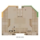 WEIDMULLER - Morsetto PE, collegamento a vite, verde/giallo, 95 mm², 1000 V, numero di collegamenti: 2, numero di piani: 1, TS 35, V-0, Wemid WPE 70/95.