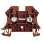 WEIDMULLER - Morsettiera passante WDU 4 BR, marrone, 4 mm², 32 A, 800 V, 2 collegamenti, 1 piano, TS 35, V-0, Wemid, 130 °C.
