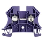 WEIDMULLER - Morsettiera passante a vite viola 4 mm² 24 A 800 V, 2 collegamenti, 1 piano, TS 35, V-2, PA 66, 130 °C WDU 4 PA/VI. 1037820000
