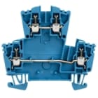 WEIDMULLER - Morsetto componibile a più piani, collegamento a vite, blu, 2.5 mm², 400 V, numero di collegamenti: 4, numero di piani: 2, TS 35, V-0, Wemid WDK 2.5 ZQV BL. 1041180000