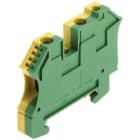 WEIDMULLER - Morsetto PE, collegamento a vite, verde/giallo, 10 mm², 1000 V, numero di collegamenti: 2, numero di piani: 1, TS 35, V-0, Wemid WPE 10/ZR.