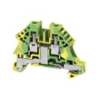 WEIDMULLER - Morsetto PE a vite, verde/giallo, 4 mm², 500 V, 2 collegamenti, 1 piano, TS 35, V-0, Wemid, WPE 4N.