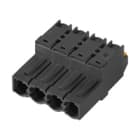 WEIDMULLER - Connettori per circuito stampato, 1000V, 24A, Passo 7.62mm, 2.5mm², 4 poli, PUSH IN con attuatore, Molla autobl SLF 7.62HP/04/180G SN BK BX.