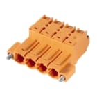 WEIDMULLER - Connettori per circuito stampato 1000V 24A Passo 7.62mm 2.5mm² 4 poli PUSH IN con attuatore Molla autobl SLF 7.62HP/04/180F SN OR BX.