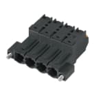 WEIDMULLER - Connettori per circuito stampato 1000V 24A Passo 7.62mm 2.5mm² 4 poli PUSH IN con attuatore Molla autobl SLF 7.62HP/04/180F SN BK BX.