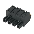 WEIDMULLER - Connettori per circuito stampato, 1000V, 29A, Passo 7.62mm, 2.5mm², 4 poli, PUSH IN con attuatore, BLF 7.62HP/04/180 SN BK BX.
