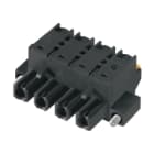 WEIDMULLER - Connettori per circuito stampato, 1000V, 29A, Passo 7.62mm, 2.5mm², 4 poli, PUSH IN con attuatore, BLF 7.62HP/04/180F SN BK BX.