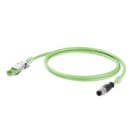 WEIDMULLER - Cavo PROFINET preconfezionato, Codificato D M12 pin diritto IP67 RJ45 IP20, Numero di poli: 4, Lunghezza: 3 m IE-C5DD4UG0030MCSA20-E.