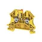 WEIDMULLER - Morsetto sezionatore di prova giallo 2.5 mm² 24 A 500 V TS 35 V-0 Wemid, Collegamento a vite, Numero di collegamenti: 2, Numero di piani: 1, WTR 2.5 GE.