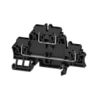 WEIDMULLER - Morsetto componibile a più piani, molla autobloccante, nero, 2.5 mm², 500 V, numero di collegamenti: 4, numero di piani: 2, TS 35, V-0, Wemid ZDK 2.5 SW.