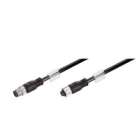 WEIDMULLER - Cavo Ethernet per installazioni ferroviarie confezionato, Codificato D M12 presa angolata IP67, pin diritto IP67, Numero di pol IE-C5DB4RE0100MSSMCS-E.