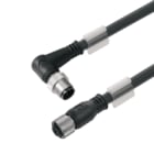 WEIDMULLER - Cavi sensore-attuatore preconfezionati, Linea di collegamento M12/M12, 3 poli, Lunghezza cavo 1.5m, maschio angolato-femmina, SAIL-M12WM12G-3S1.5U.