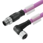 WEIDMULLER - Cavi dati in rame preconfezionati, Linea di collegamento, Numero di poli: 5, Lunghezza del cavo: 0.3 m, maschio diritto - femmina angolato SAIL-M12GM12W-CD-0.3A.