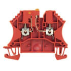 WEIDMULLER - Morsetto sezionatore di prova, Collegamento a vite, rosso, 2.5 mm², 24 A, 500 V, Numero di collegamenti: 2, Numero di piani: 1, TS 35, V-0, Wemid WTR 2.5 STB2.3 RT.