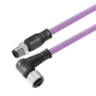 WEIDMULLER - Cavi dati in rame preconfezionati, Linea di collegamento, Numero di poli: 2, Lunghezza del cavo: 5 m, maschio diritto - femmina angolato SAIL-M12GM12W-PB-5.0D.