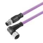 WEIDMULLER - Cavi dati in rame preconfezionati, Linea di collegamento, Numero di poli: 2, Lunghezza del cavo: 5 m, maschio diritto - femmina angolato SAIL-M12GM12W-PB-5.0D.