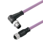 WEIDMULLER - Cavi dati in rame preconfezionati, Linea di collegamento, SAIL-M12WM12G-PB-1.5D, 2 poli, 1.5 m, maschio angolato - femmina diritto.