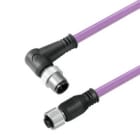 WEIDMULLER - Cavi dati in rame preconfezionati, Linea di collegamento, SAIL-M12WM12G-PB-5.0D, 2 poli, 5 m, maschio angolato - femmina diritto.