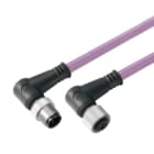 WEIDMULLER - Cavi dati in rame preconfezionati, Linea di collegamento, SAIL-M12WM12W-PB-1.5D, Numero di poli: 2, Lunghezza del cavo: 1.5 m, maschio angolato - femmina angolato.