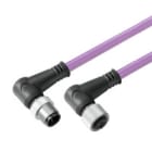 WEIDMULLER - Cavi dati in rame preconfezionati, Linea di collegamento, Numero di poli: 2, Lunghezza del cavo: 10 m, maschio angolato - femmina angolato, SAIL-M12WM12W-PB-10D.