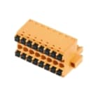 WEIDMULLER - Connettori per circuito stampato 320V 20.8A Passo 5.08mm 3.31mm² 8 poli PUSH IN con attuatore Box BLDF 5.08/08/180F SN OR BX.