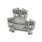WEIDMULLER - Morsetto componibile a più piani, collegamento a vite, grigio, 2.5 mm², 400 V, numero di collegamenti: 4, numero di piani: 2, TS 35, V-0, Wemid WDK 2.5 ZQV GR.