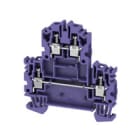 WEIDMULLER - Morsetto componibile a più piani, collegamento a vite, viola, 4 mm², 800 V, numero di collegamenti: 4, numero di piani: 2, TS 35, V-0, Wemid WDK 4N VI.