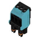 WEIDMULLER - Connettori per circuito stampato, 320V, 10A, Passo 5.00mm, 3.31mm², 3 poli, Collegamento a vite, Box BHZ 5.00/03/90LH BK/BL.