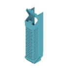 WEIDMULLER - Elemento laterale (custodia modulare), Larghezza: 22.5, IP20 installato, Plastica, Azzurro CH20M22 S PSCSC BL 2013.