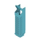 WEIDMULLER - Elemento laterale (custodia modulare), Larghezza: 22.5, IP20 installato, Plastica, Azzurro CH20M22 S PSCSC BL 2013.