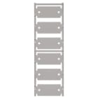 WEIDMULLER - Siglatura dispositivi, Larghezza: 60 mm, poliammide 66, grigio, Campo delle temperature di impiego: -40...100 °C CC 30/60 O4MM MC NE GR.