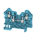 WEIDMULLER - Morsettiera passante a vite blu 4 mm² 32 A 800 V 4 collegamenti 1 piano TS 35 V-0 Wemid 130 °C WDU 4/ZZ BL.