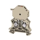 WEIDMULLER - Morsetto componibile portafusibile, collegamento a vite, beige scuro, 6 mm², 10 A, 36 V, numero di collegamenti: 2, numero di piani: 1, TS 35, V-0, WSI 6/2/LD 10-36V LLC.