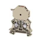 WEIDMULLER - Morsetto componibile portafusibile, collegamento a vite, beige scuro, 6 mm², 10 A, 70 V, numero di collegamenti: 2, numero di piani: 1, TS 35, V-0, WSI 6/2/LD 30-70V LLC.