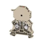 WEIDMULLER - Morsetto componibile portafusibile, collegamento a vite, beige scuro, 6 mm², 10 A, 150 V, numero di collegamenti: 2, numero di piani: 1, TS 35, V-0, WSI 6/2/LD 60-150V LLC. 1119820000