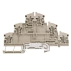 WEIDMULLER - Morsetto componibile a più piani, molla autobloccante, beige scuro, 2.5 mm², 500 V, numero di collegamenti: 6, numero di piani: 3, TS 35, V-0, Wemid ZDLD 2.5-2N/PE/L/L.