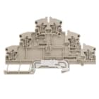 WEIDMULLER - Morsetto componibile a più piani, molla autobloccante, beige scuro, 2.5 mm², 500 V, numero di collegamenti: 6, numero di piani: 3, TS 35, V-0, Wemid ZDLD 2.5-2N/PE/L/N.