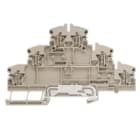 WEIDMULLER - Morsetto componibile a più piani, molla autobloccante, beige scuro, 2.5 mm², 500 V, numero di collegamenti: 6, numero di piani: 3, TS 35, V-0, Wemid ZDLD 2.5-2N/PE/L/N.