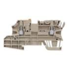 WEIDMULLER - Morsetto sezionatore di prova, collegamento a vite, beige scuro, 2.5 mm², 20 A, 250 V, numero di collegamenti: 3, numero di piani: 1, TS 35, V-0, WMF 2.5 DI BLZ. 1143000000