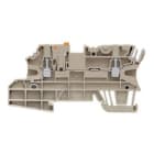 WEIDMULLER - Morsetto sezionatore di prova, collegamento a vite, beige scuro, 2.5 mm², 20 A, 250 V, numero di collegamenti: 3, numero di piani: 1, TS 35, V-0, WMF 2.5 DI BLZ.
