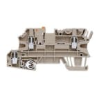 WEIDMULLER - Morsetto sezionatore di prova, collegamento a vite, beige scuro, 2.5 mm², 20 A, 250 V, numero di collegamenti: 4, numero di piani: 2, TS 35, V-0, WMF 2.5 DI BLZ PE.