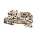 WEIDMULLER - Morsetto sezionatore di prova WMF 2.5 DI, collegamento a vite, beige scuro, 2.5 mm², 20 A, 500 V, numero di collegamenti: 2, numero di piani: 1, TS 35, V-0, Wemi.